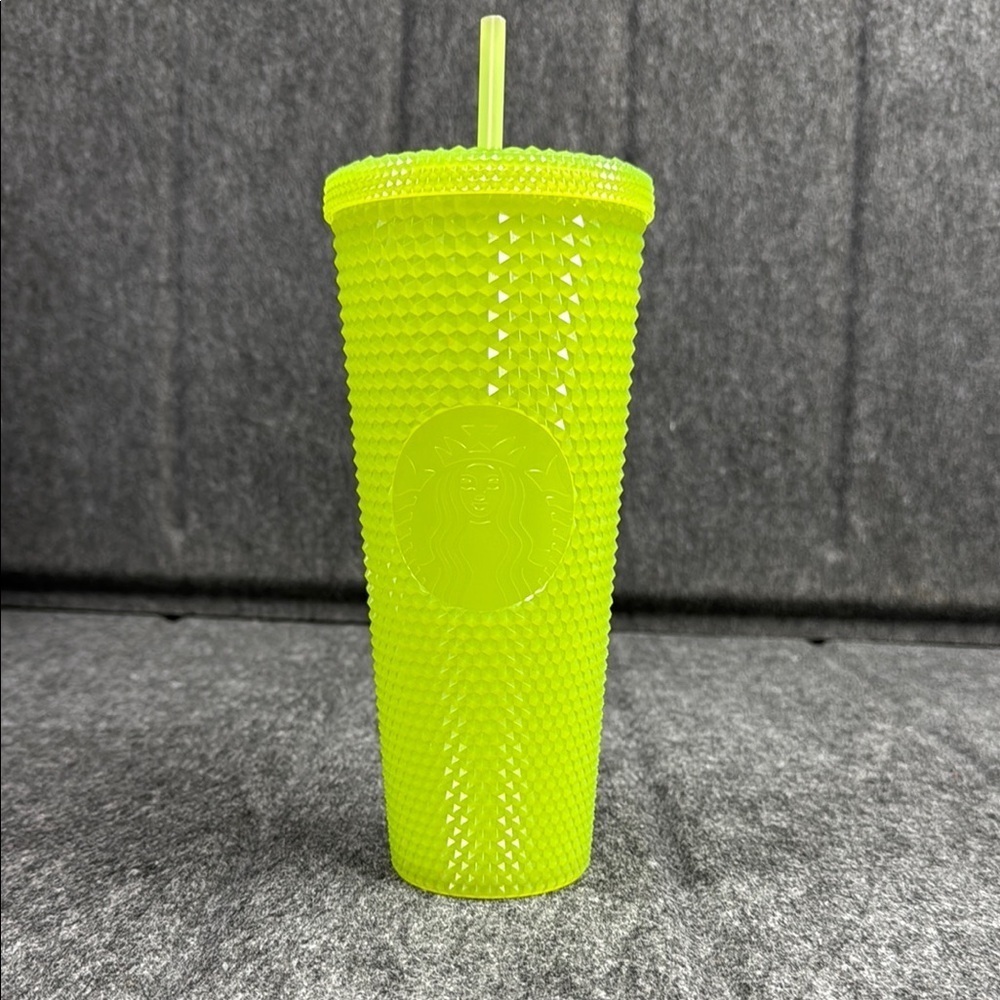 Starbucks Bright Green Textured Tumbler Glows in the Dark